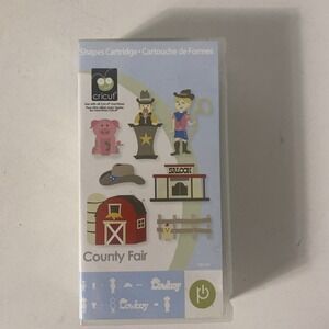 Cricut "County Fair" Cartridge Complete 2001080 Americana Animals Western Rodeo